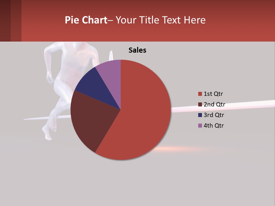 A Man Running In Front Of A Heartbeat PowerPoint Template