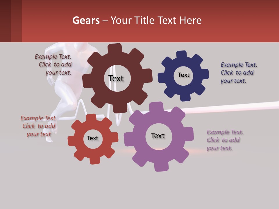 A Man Running In Front Of A Heartbeat PowerPoint Template