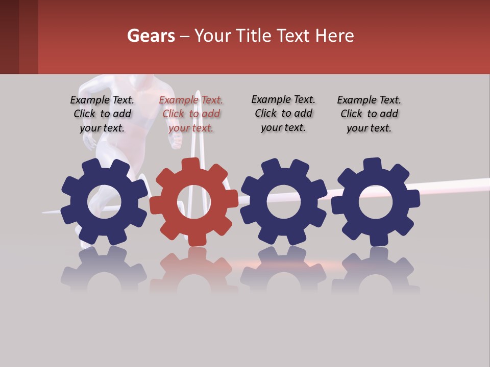 A Man Running In Front Of A Heartbeat PowerPoint Template