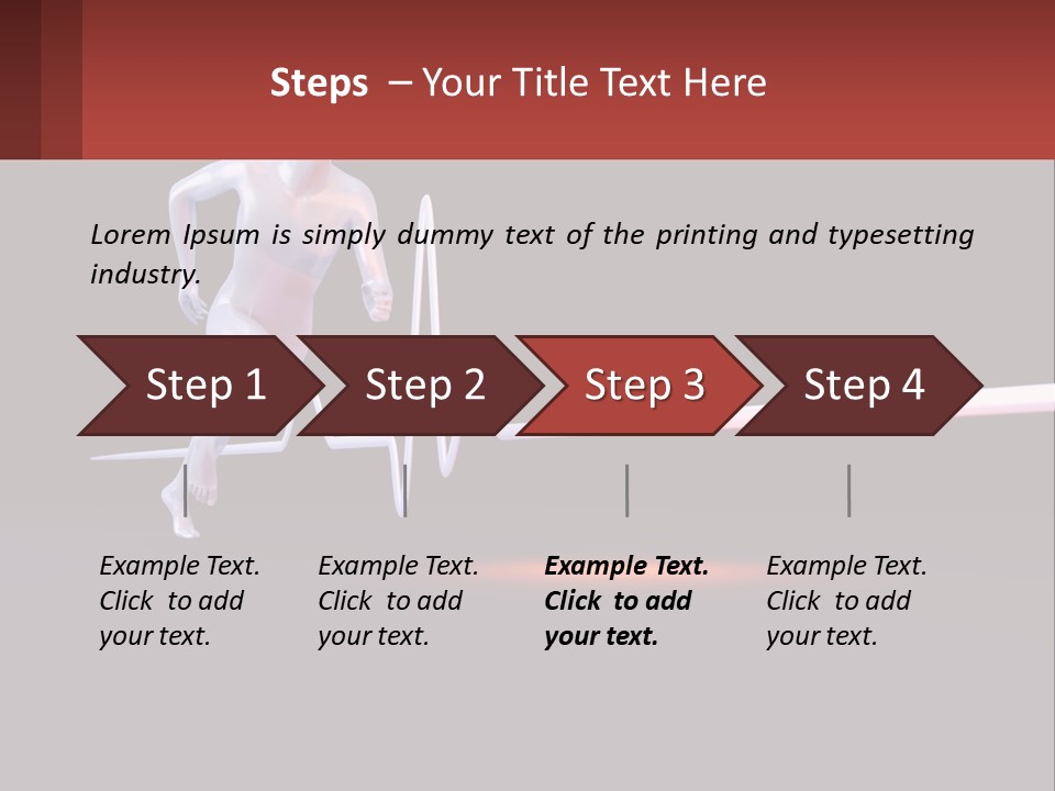 A Man Running In Front Of A Heartbeat PowerPoint Template