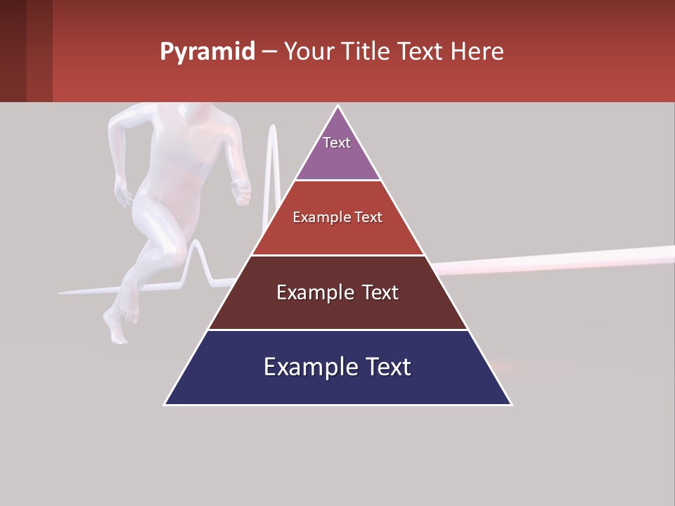 A Man Running In Front Of A Heartbeat PowerPoint Template