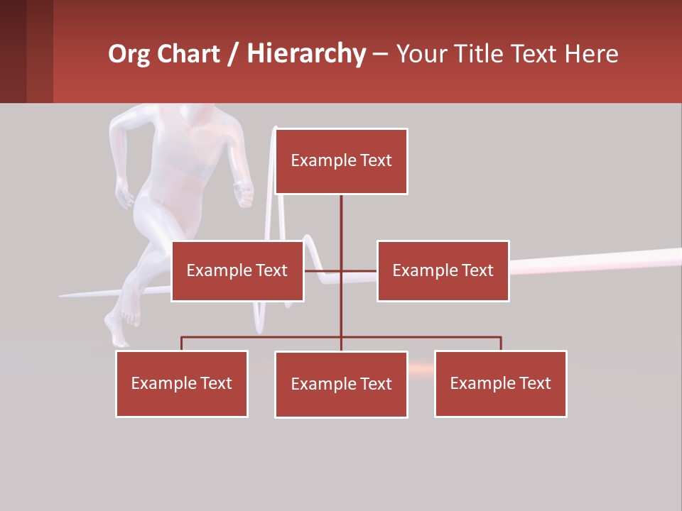 A Man Running In Front Of A Heartbeat PowerPoint Template
