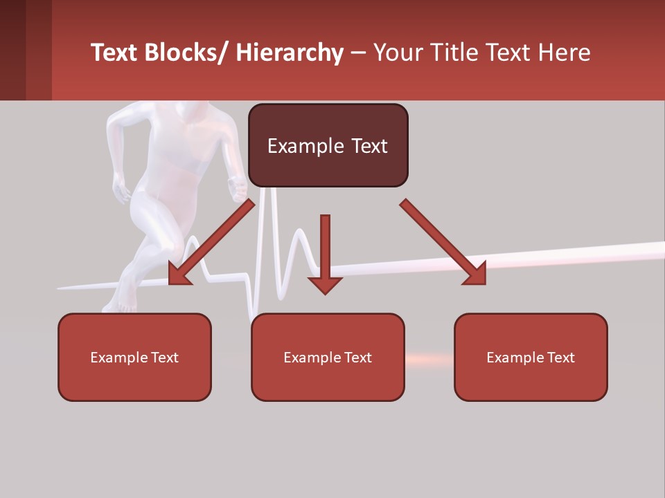 A Man Running In Front Of A Heartbeat PowerPoint Template