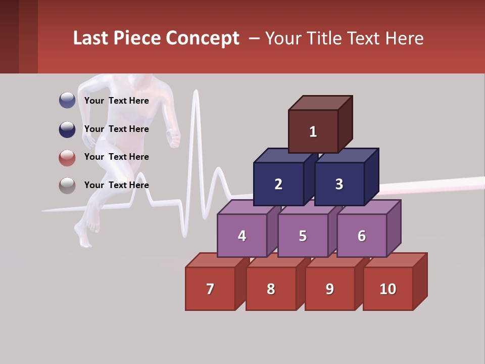 A Man Running In Front Of A Heartbeat PowerPoint Template