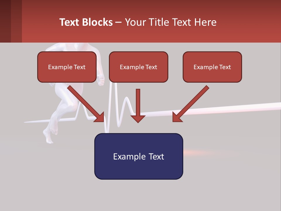 A Man Running In Front Of A Heartbeat PowerPoint Template