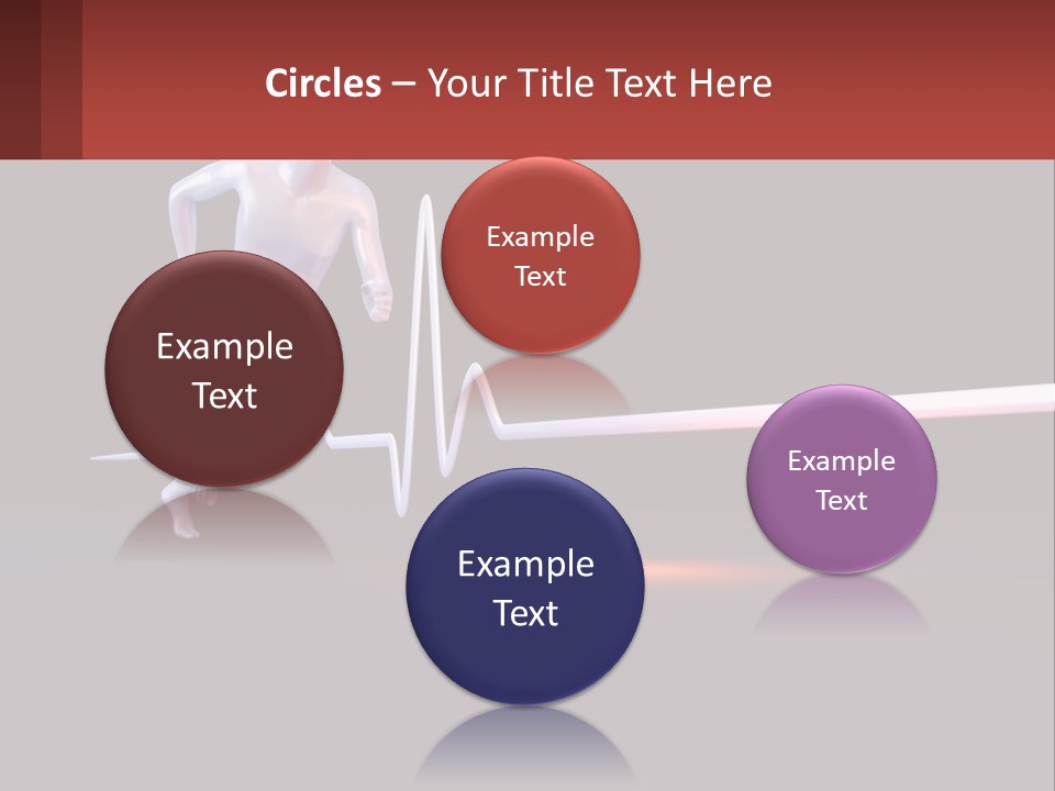 A Man Running In Front Of A Heartbeat PowerPoint Template