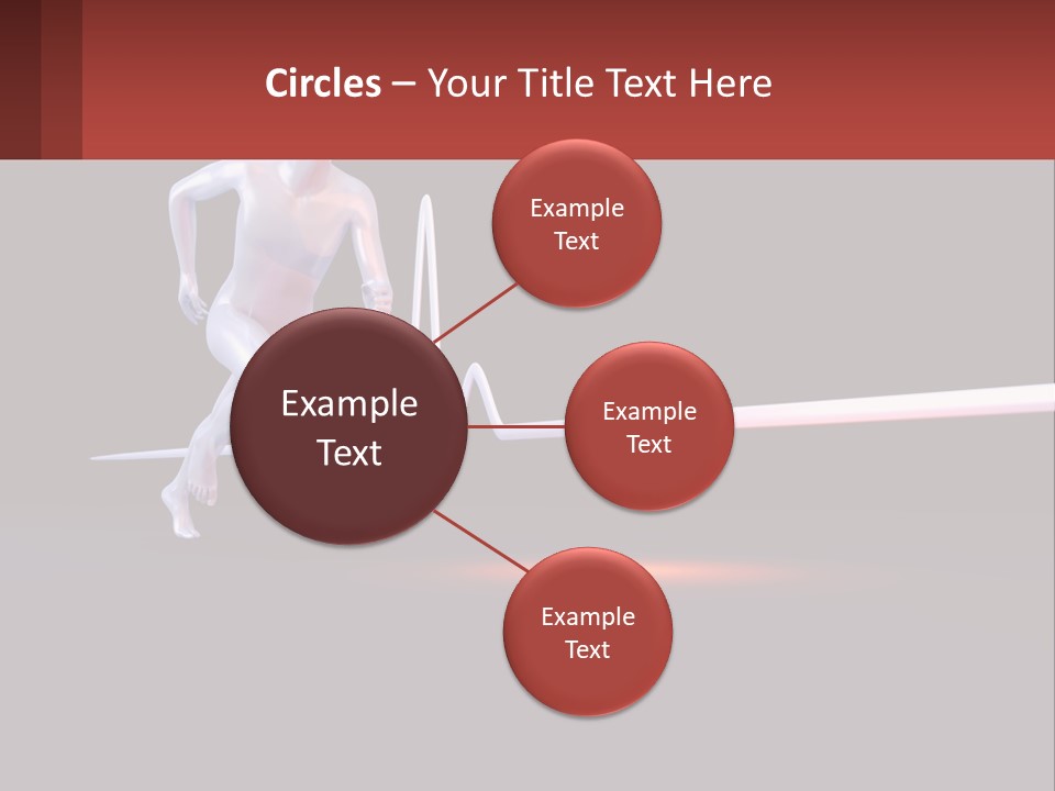 A Man Running In Front Of A Heartbeat PowerPoint Template