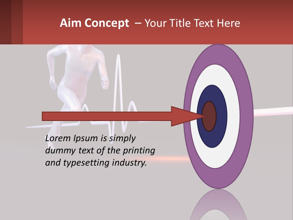 A Man Running In Front Of A Heartbeat PowerPoint Template