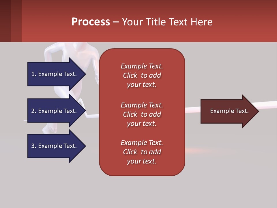 A Man Running In Front Of A Heartbeat PowerPoint Template