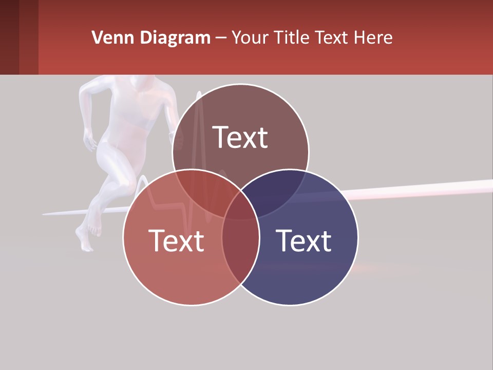 A Man Running In Front Of A Heartbeat PowerPoint Template