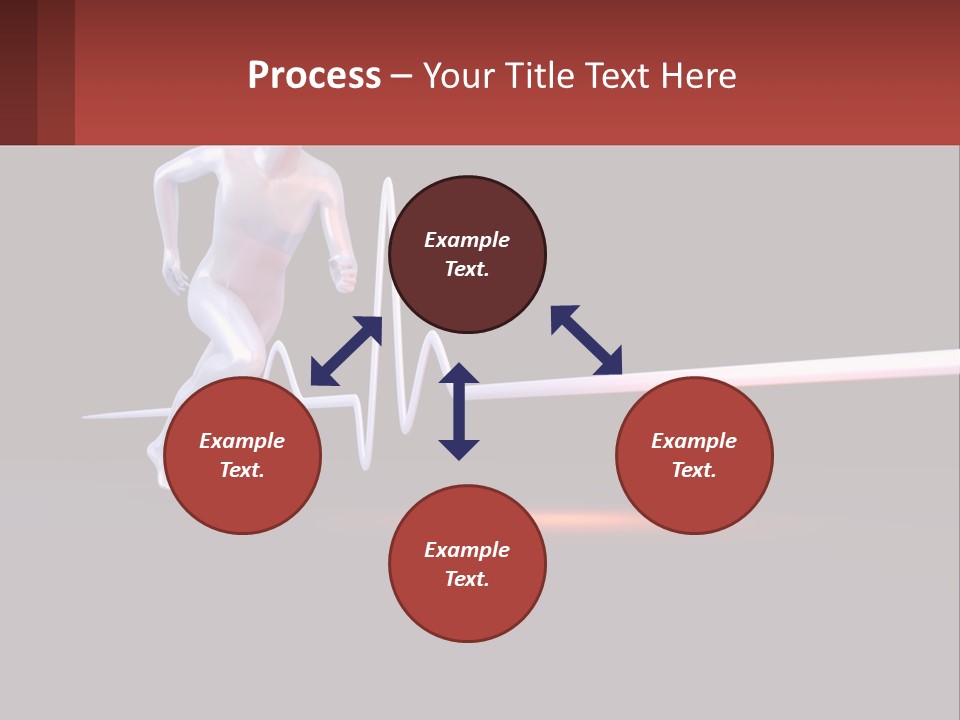 A Man Running In Front Of A Heartbeat PowerPoint Template