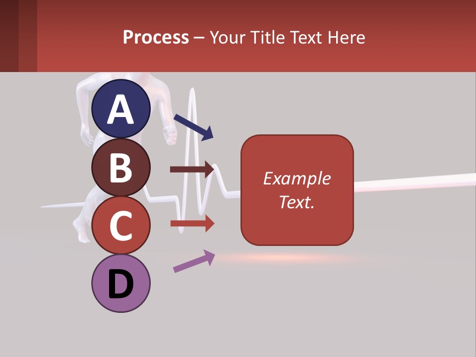 A Man Running In Front Of A Heartbeat PowerPoint Template