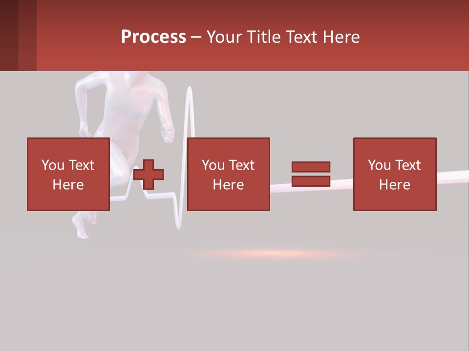 A Man Running In Front Of A Heartbeat PowerPoint Template