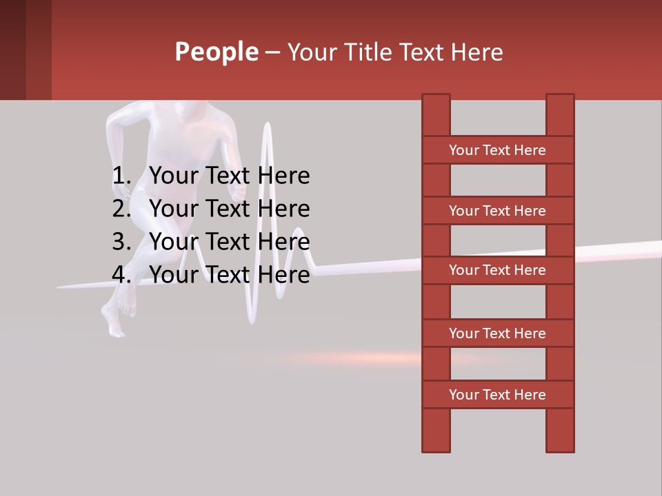 A Man Running In Front Of A Heartbeat PowerPoint Template