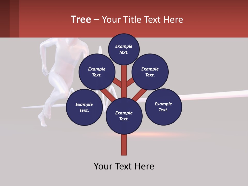 A Man Running In Front Of A Heartbeat PowerPoint Template