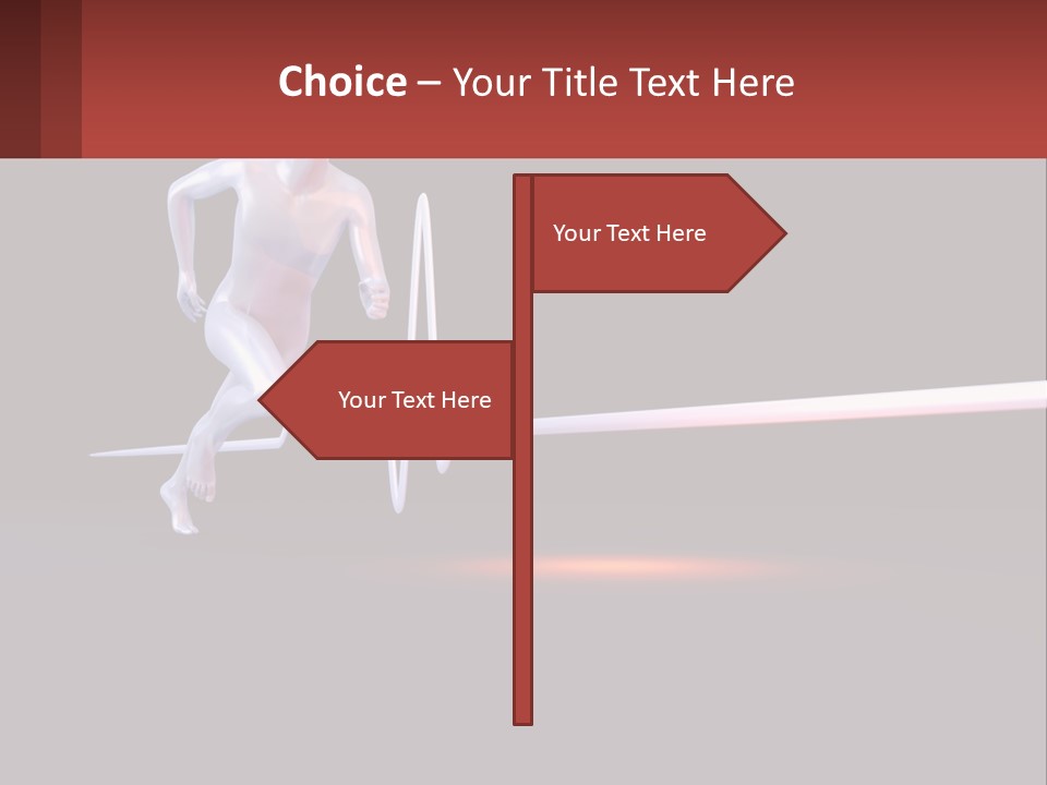 A Man Running In Front Of A Heartbeat PowerPoint Template