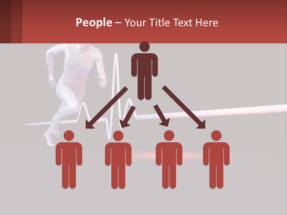 A Man Running In Front Of A Heartbeat PowerPoint Template