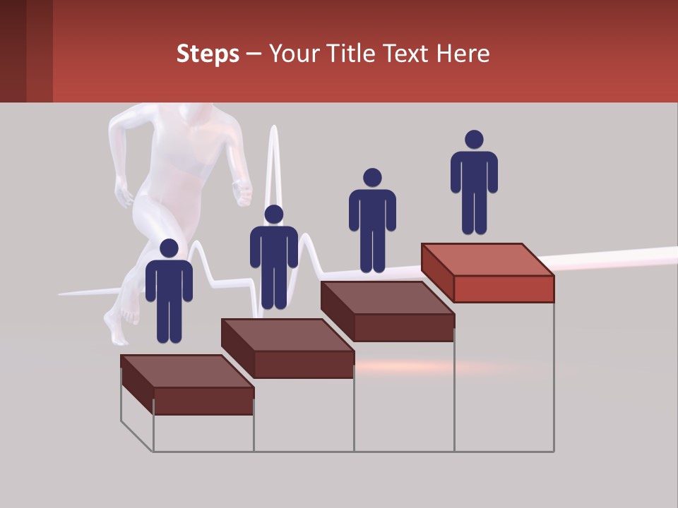 A Man Running In Front Of A Heartbeat PowerPoint Template