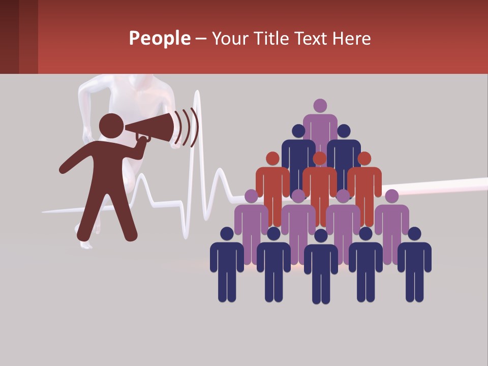 A Man Running In Front Of A Heartbeat PowerPoint Template