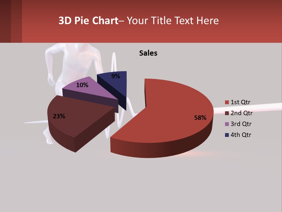 A Man Running In Front Of A Heartbeat PowerPoint Template