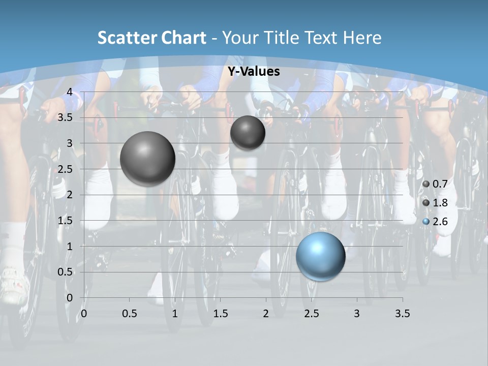 A Group Of Men Riding Bikes Down A Street PowerPoint Template