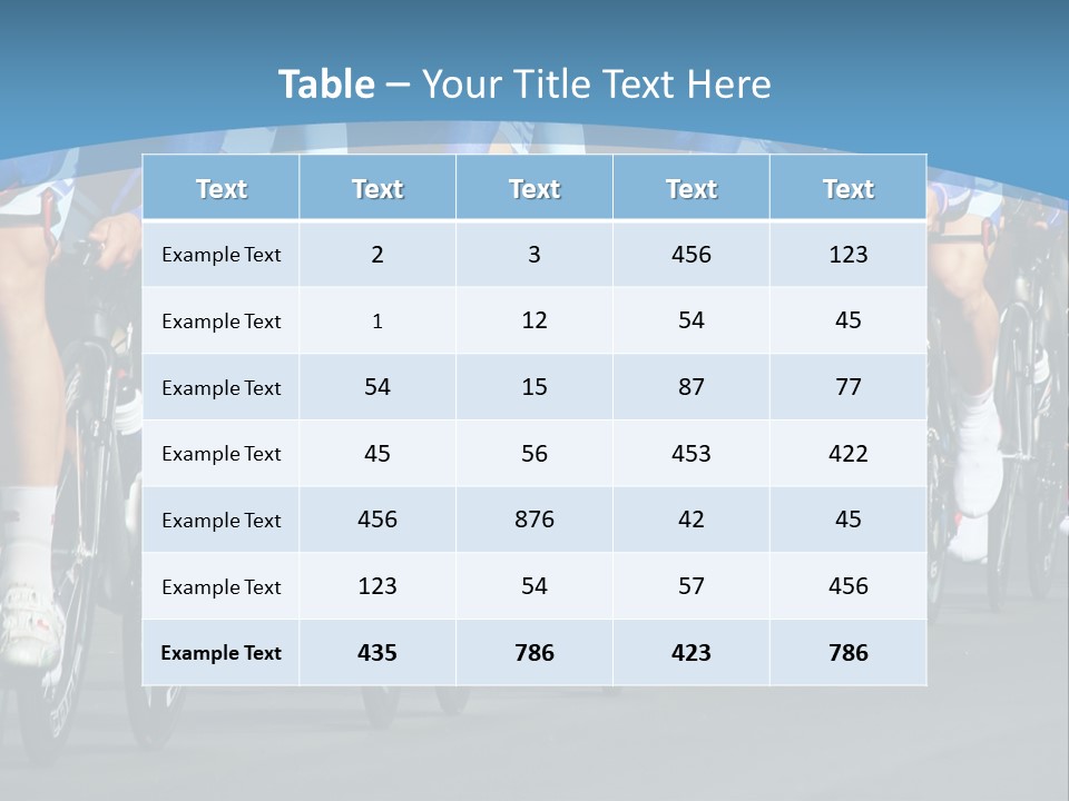 A Group Of Men Riding Bikes Down A Street PowerPoint Template