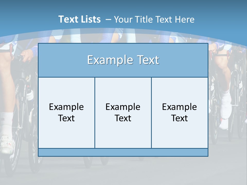 A Group Of Men Riding Bikes Down A Street PowerPoint Template