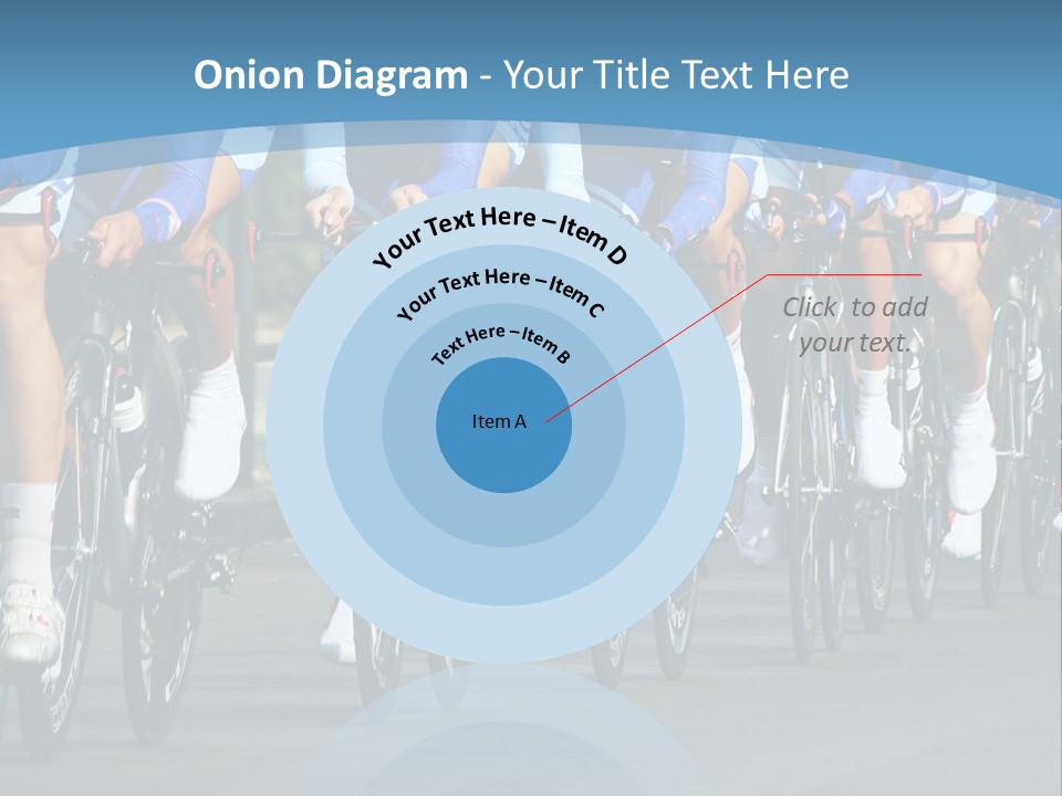 A Group Of Men Riding Bikes Down A Street PowerPoint Template