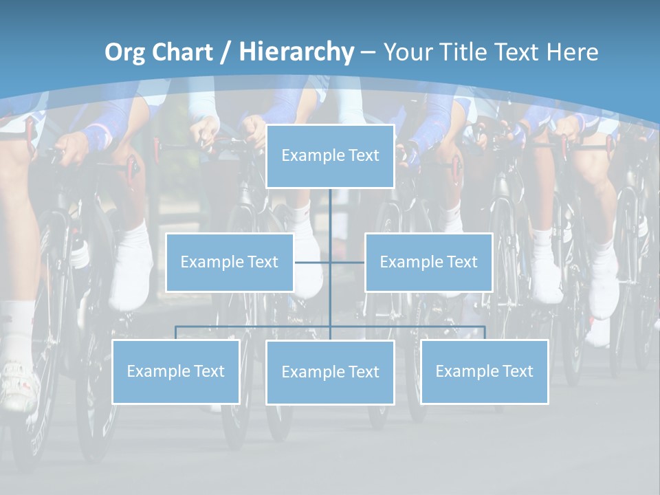 A Group Of Men Riding Bikes Down A Street PowerPoint Template