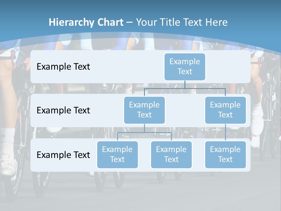 A Group Of Men Riding Bikes Down A Street PowerPoint Template
