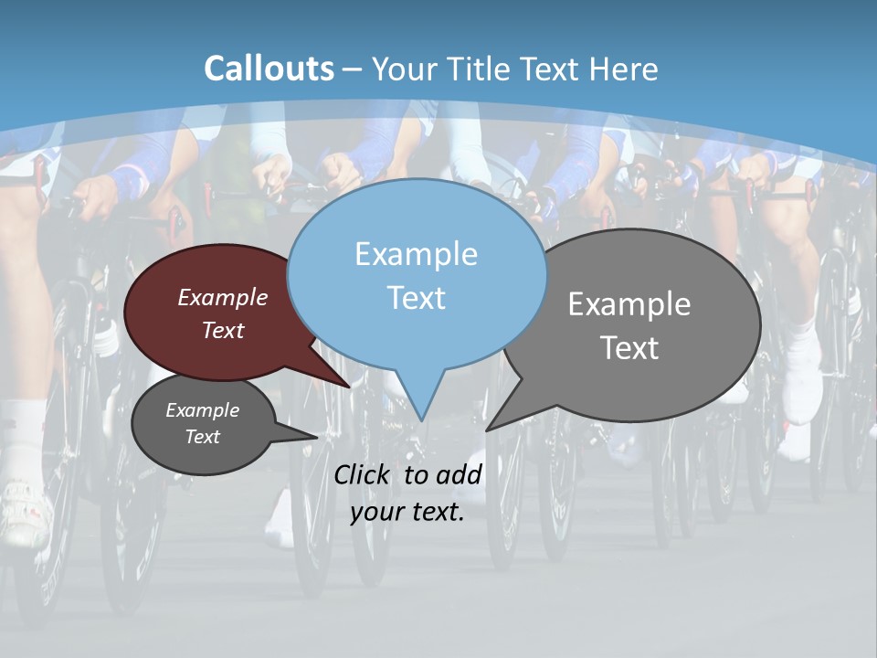 A Group Of Men Riding Bikes Down A Street PowerPoint Template