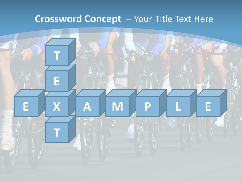 A Group Of Men Riding Bikes Down A Street PowerPoint Template