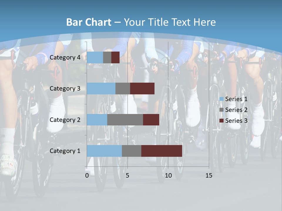 A Group Of Men Riding Bikes Down A Street PowerPoint Template