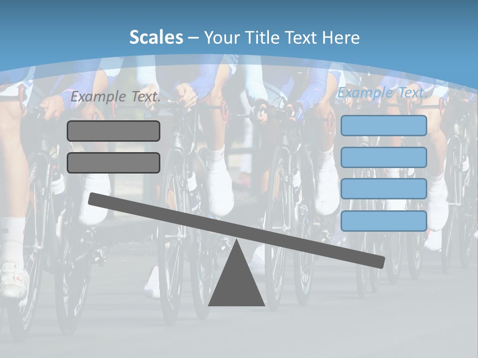 A Group Of Men Riding Bikes Down A Street PowerPoint Template