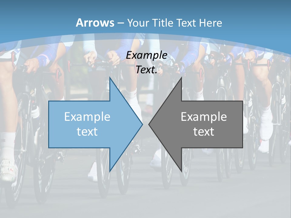 A Group Of Men Riding Bikes Down A Street PowerPoint Template