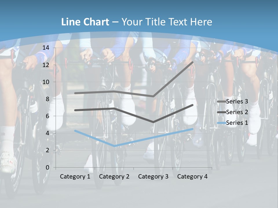 A Group Of Men Riding Bikes Down A Street PowerPoint Template