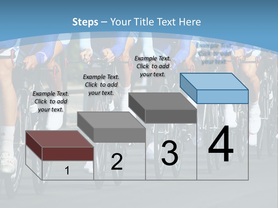A Group Of Men Riding Bikes Down A Street PowerPoint Template