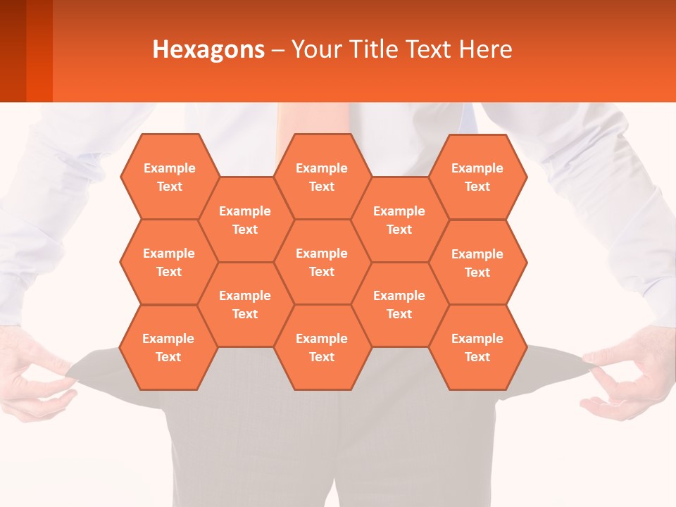 A Man In A Business Suit Is Holding His Pants Open PowerPoint Template