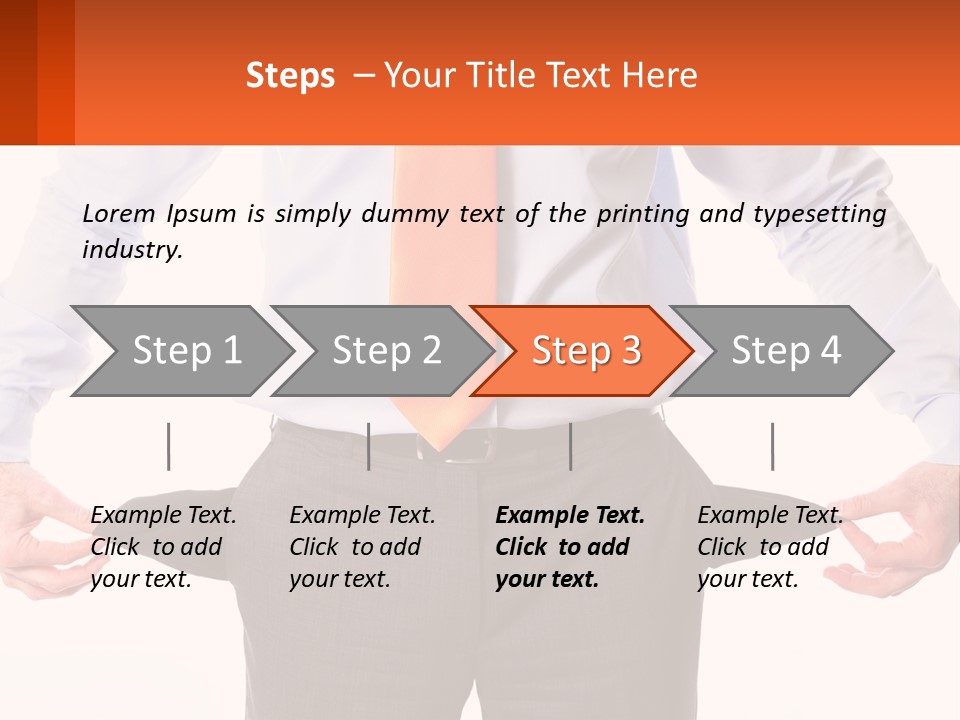 A Man In A Business Suit Is Holding His Pants Open PowerPoint Template