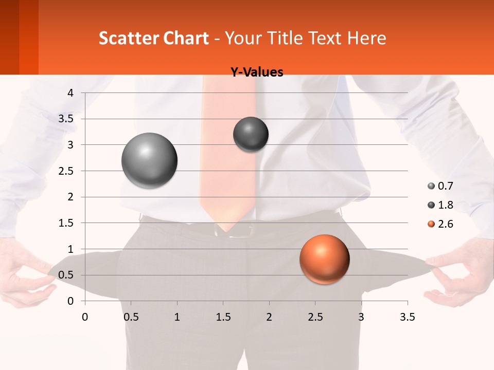 A Man In A Business Suit Is Holding His Pants Open PowerPoint Template