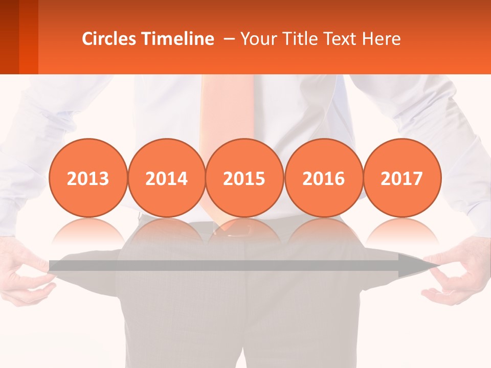 A Man In A Business Suit Is Holding His Pants Open PowerPoint Template