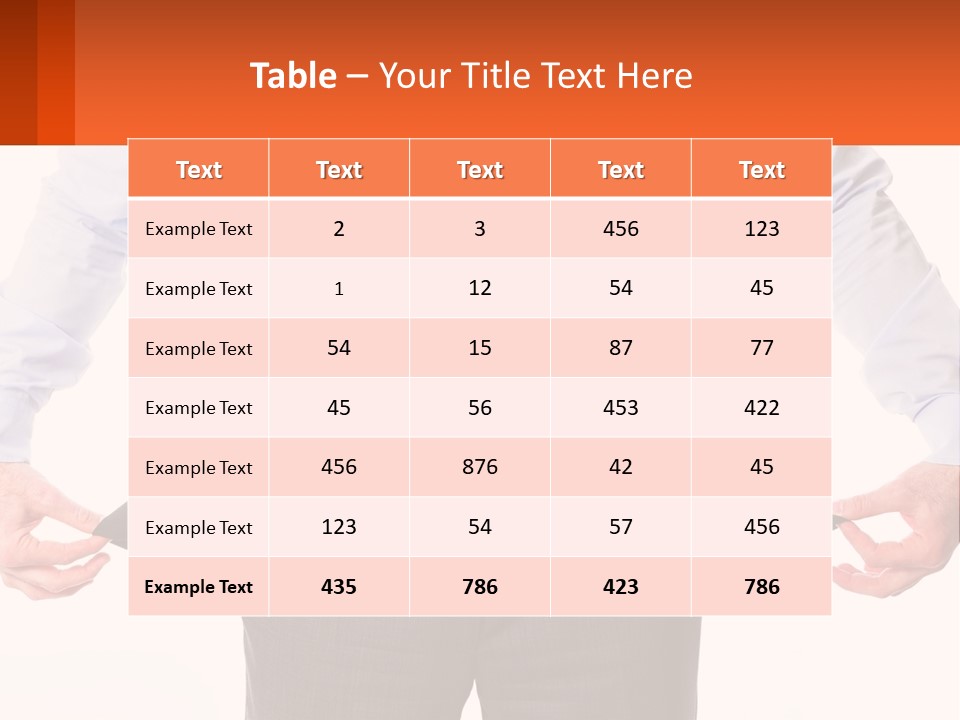 A Man In A Business Suit Is Holding His Pants Open PowerPoint Template