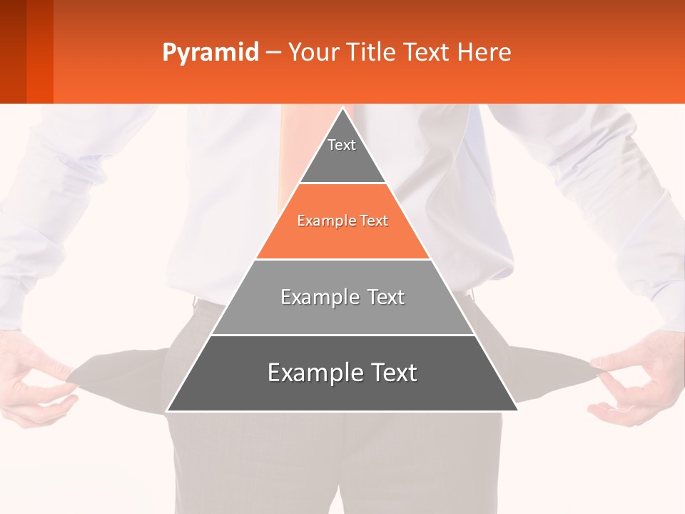 A Man In A Business Suit Is Holding His Pants Open PowerPoint Template