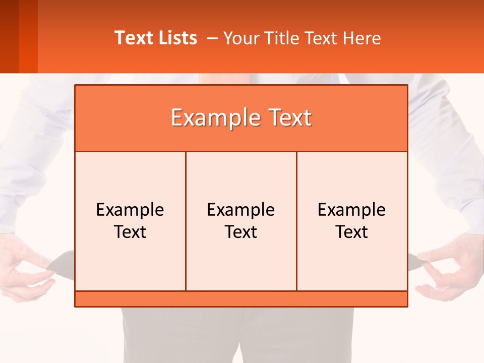 A Man In A Business Suit Is Holding His Pants Open PowerPoint Template