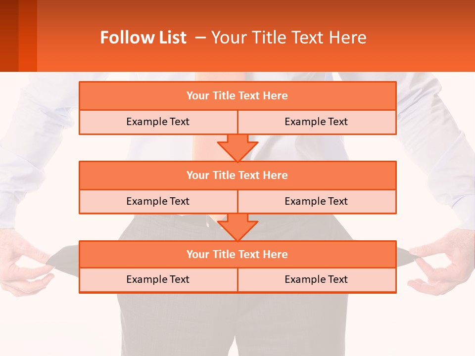 A Man In A Business Suit Is Holding His Pants Open PowerPoint Template