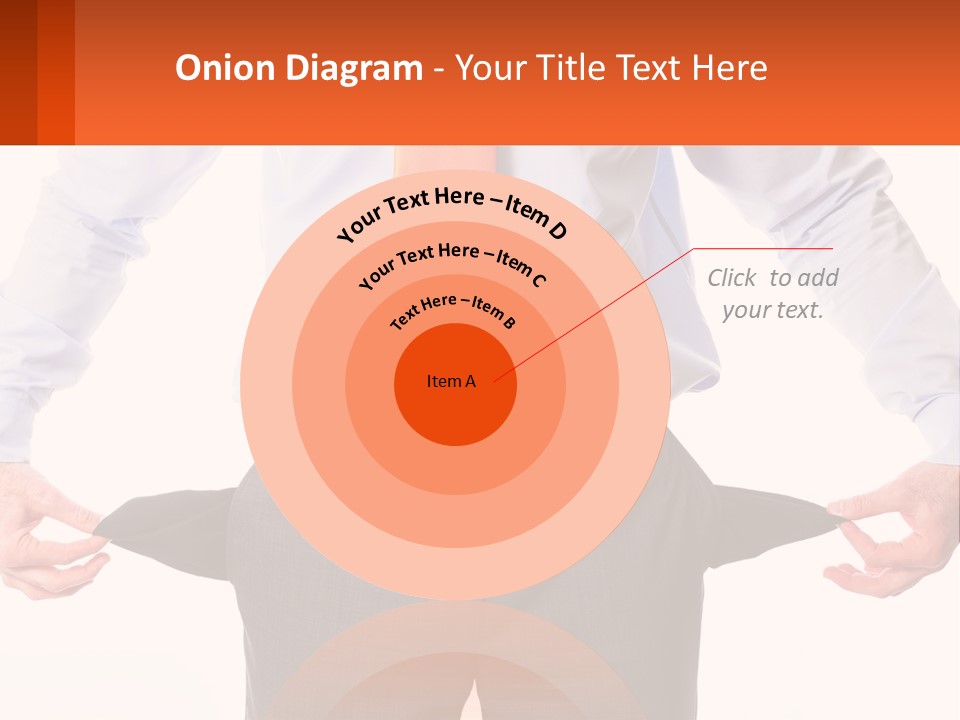 A Man In A Business Suit Is Holding His Pants Open PowerPoint Template