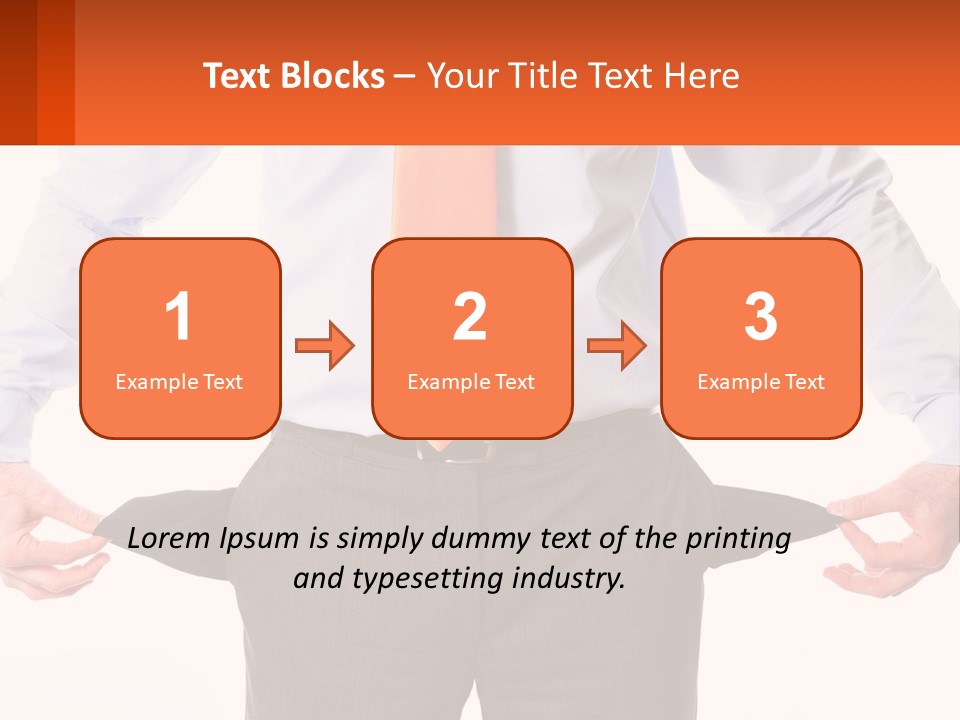 A Man In A Business Suit Is Holding His Pants Open PowerPoint Template