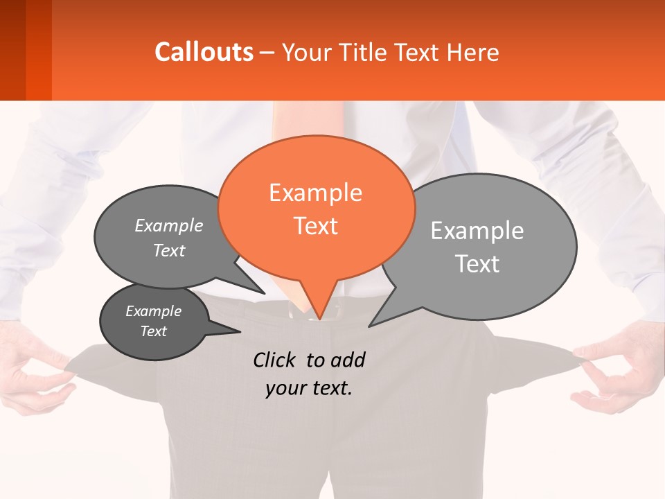 A Man In A Business Suit Is Holding His Pants Open PowerPoint Template