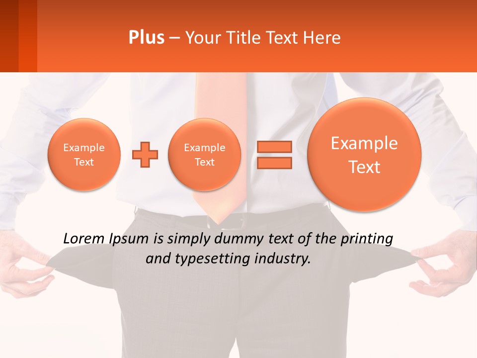 A Man In A Business Suit Is Holding His Pants Open PowerPoint Template