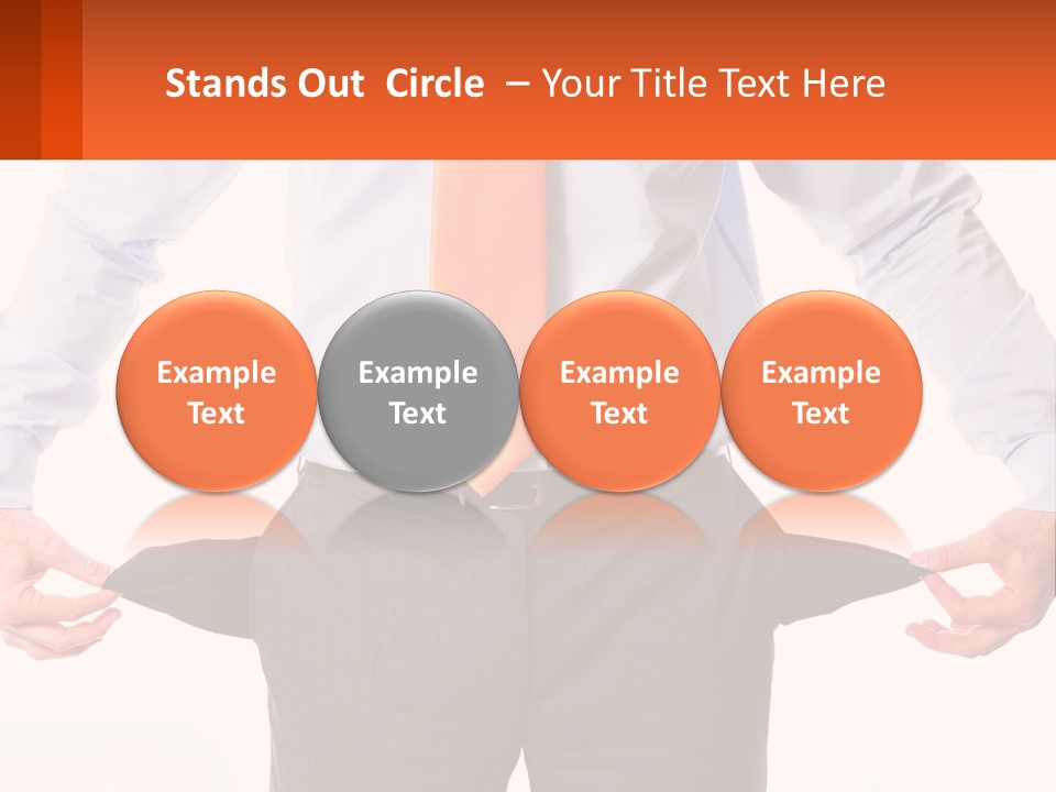A Man In A Business Suit Is Holding His Pants Open PowerPoint Template